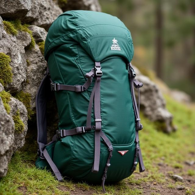 Rugged 65L hiking backpack